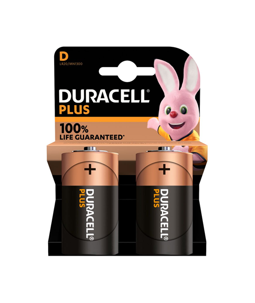 Duracell Plus D Alkaline patareid - 2 tk pakis Duracell Plus D Alkaline patareid - 2 tk pakis