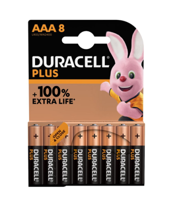 Duracell Plus MN2400 AAA, Alkaline, 8 pc(s)