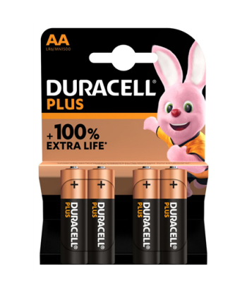 Duracell Plus MN1500 AA, Alkaline, 4 pc(s)