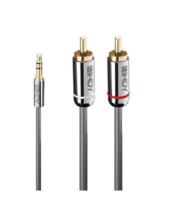 Lindy CROMO 3.5mm to 2x RCA Audio Cable - 2m