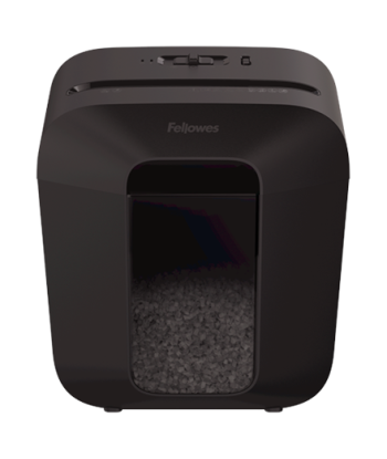 Fellowes Powershred LX25M Black, 11.5 L, Credit cards shredding, Mini-Cut Shredder, Paper handling standard/output 6 sheets per 
