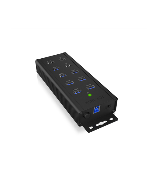 Raidsonic IB-HUB1703-QC3 7-pordiline Tööstuslik USB Hub - Must, 0.71m