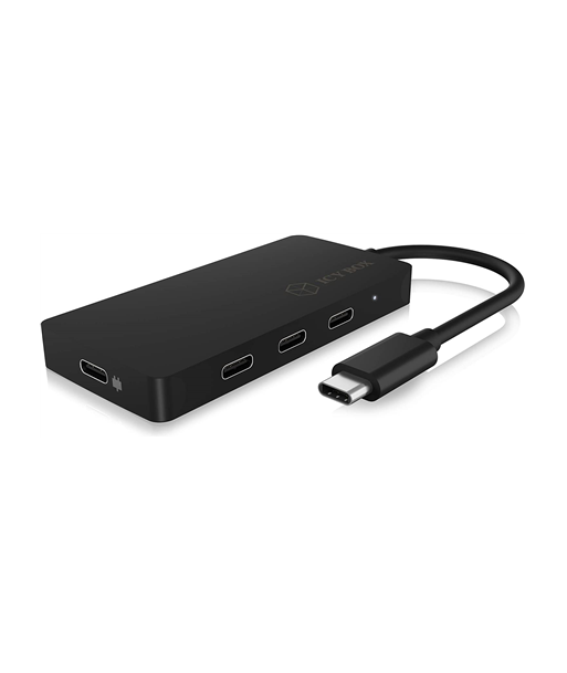 Raidsonic 4-port hub with USB Type-C interface and PD port IB-HUB1429-CPD Black
