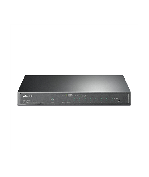 TP-LINK, 10-Port Gigabit Easy Smart Switch with 8-Port PoE+, TL-SG1210MPE, Web managed, Desktop, Power supply type External