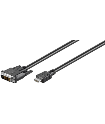 Goobay DVI-D/HDMI cable, nickel plated 50580 Black, 2 m