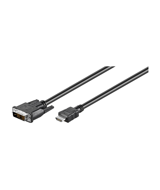 Goobay DVI-D/HDMI cable, nickel plated 50580 Black, 2 m