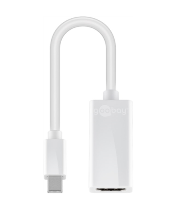 Goobay Mini DisplayPort/HDMI adapter cable 1.1 51729 White, HDMI female (Type A), Mini DisplayPort male