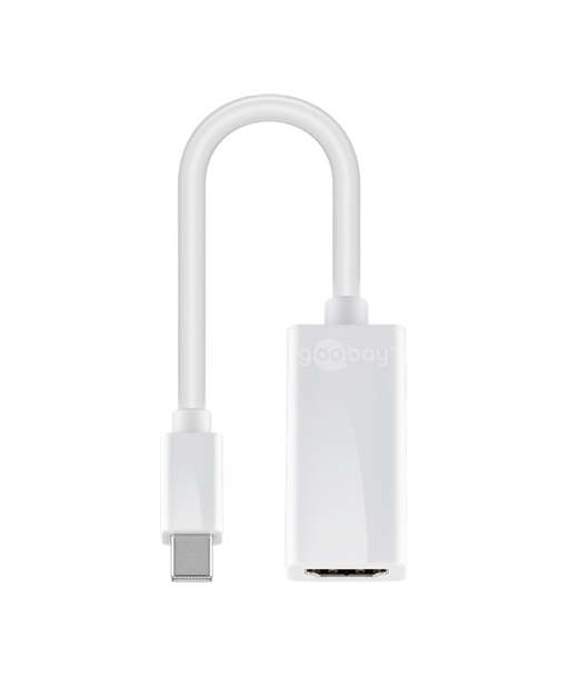 Goobay Mini DisplayPort/HDMI adapter cable 1.1 51729 White, HDMI female (Type A), Mini DisplayPort male