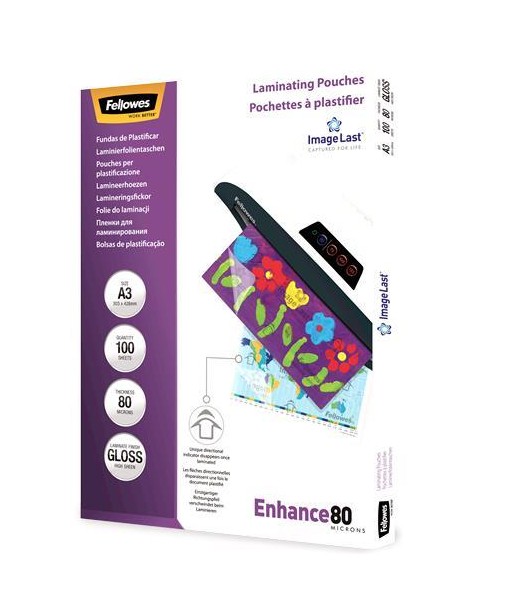 Fellowes ImageLast Laminating Pouches A3 80mic 100pcs Fellowes ImageLast Laminating Pouches A3 80mic 100pcs