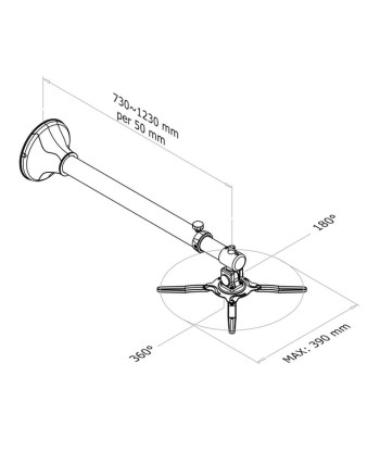 PROJECTOR ACC WALL MOUNT/BEAMER-W100SILVER NEOMOUNTS