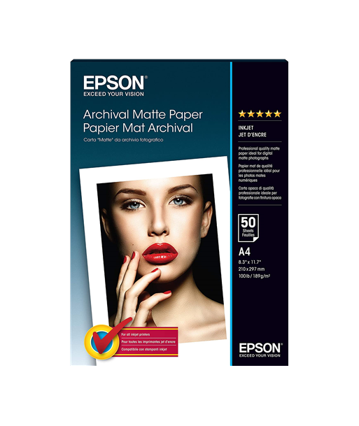 Epson Archival Matte Paber A4 50 Lehte Epson Archival Matte Paber A4 50 Lehte