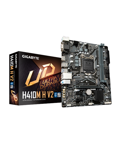 Gigabyte H410M H V2 1.0 M/B Processor family Intel, Processor socket LGA1200, DDR4 DIMM, Memory slots 2, Supported hard disk dri