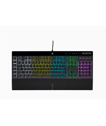 Mänguklaviatuur Corsair K55 RGB PRO, RGB LED light, US, Wired, Black