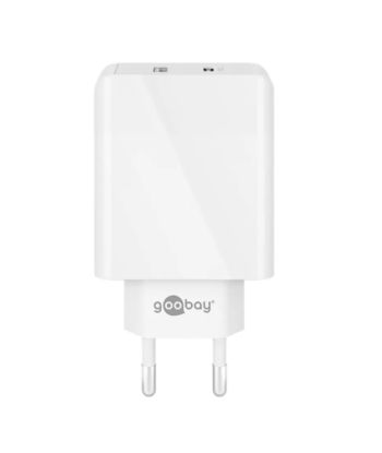 Goobay 30W Dual USB-C PD Fast Charger - White