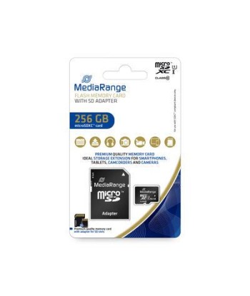 MEMORY MICRO SDXC 256GB UHS-1/W/ADAPTER MR946 MEDIARANGE
