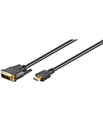 Goobay DVI-D/HDMI cable, gold-plated HDMI to DVI-D, 2 m