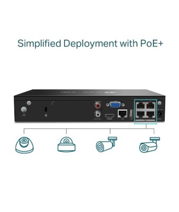 Видеорегистратор 4CH POE+/VIGI NVR1004H-4P TP-LINK