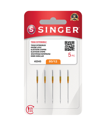Иглы для швейной машины Singer, Размер 12 (2045 SZ12) - 5 шт