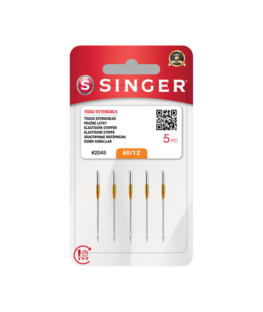 Singer Sewing Machine Needles, Size 12 (2045 SZ12) - 5 Pack