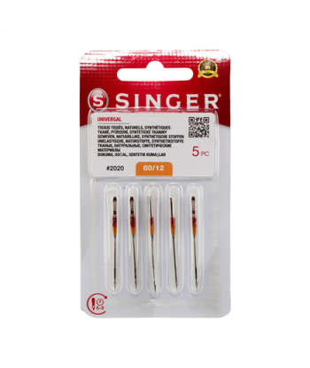 Singer Sewing Machine Needles, Size 12, Universal, 5-Pack