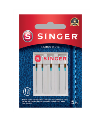 Иглы для швейной машины Singer для кожи 90/14 (размер 14) - 5 шт.