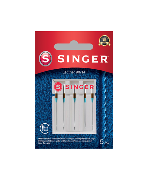 Иглы для швейной машины Singer для кожи 90/14 (размер 14) - 5 шт.