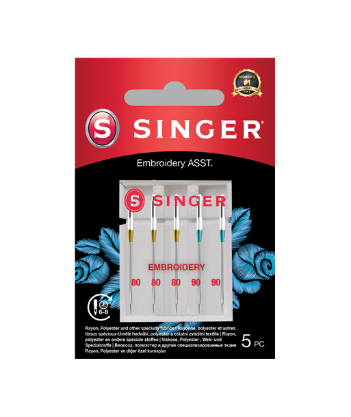 Singer Embroidery Needle ASST 5PK Singer Embroidery Needle ASST 5PK