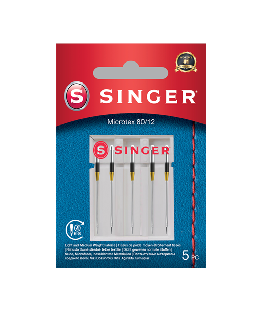 Singer Microtex Needle 80/12 5PK
