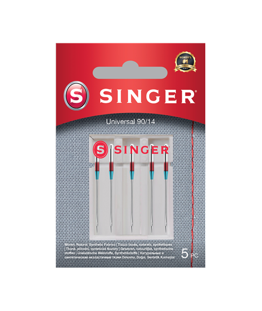 Универсальные иглы Singer 90/14 (Размер 14) для тканых тканей - 5 шт.