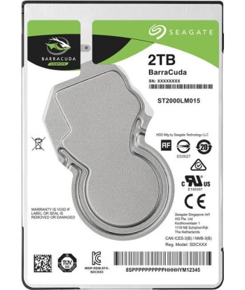 HDD SEAGATE Barracuda 2TB SATA 3.0 128 MB 5400 rpm 2,5" Thickness 7mm ST2000LM015