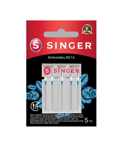 Singer Embroidery Needle 90/14 5PK