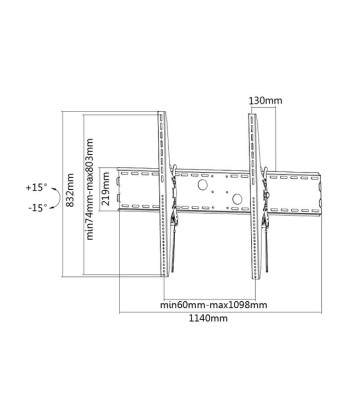Neomounts LFD-W2000 Настенное Крепление для Телевизора - Черный, 60-100 дюймов