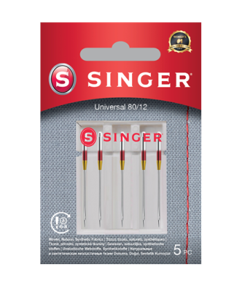 Универсальные иглы Singer размер 80/12 для ткани - 5 шт