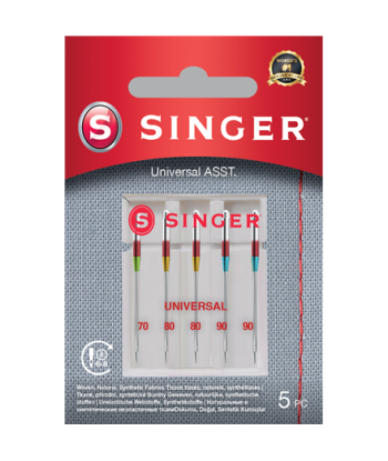 Singer Universal Needle ASST 5PK for Woven Fabrics