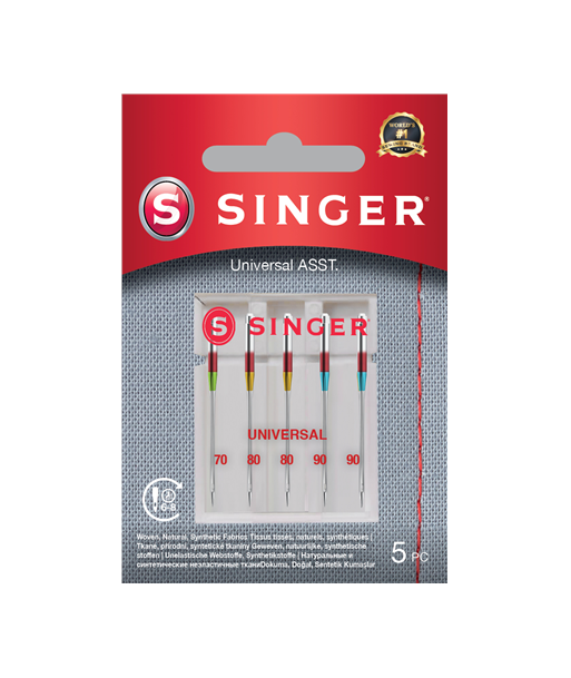 Singer Universal Needle ASST 5PK for Woven Fabrics Singer Universal Needle ASST 5PK for Woven Fabrics