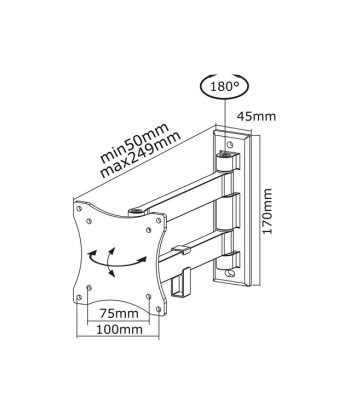 Neomounts FPMA-W820BLACK TV Wall Mount 10-24"