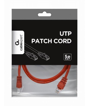 PATCH CABLE CAT5E UTP 2M/RED PP12-2M/R GEMBIRD