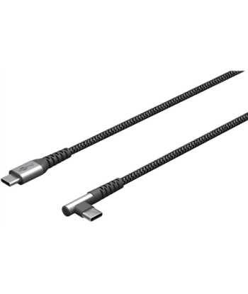 Goobay USB-C to USB-C Textile Cable (Space Grey/Silver), 1m