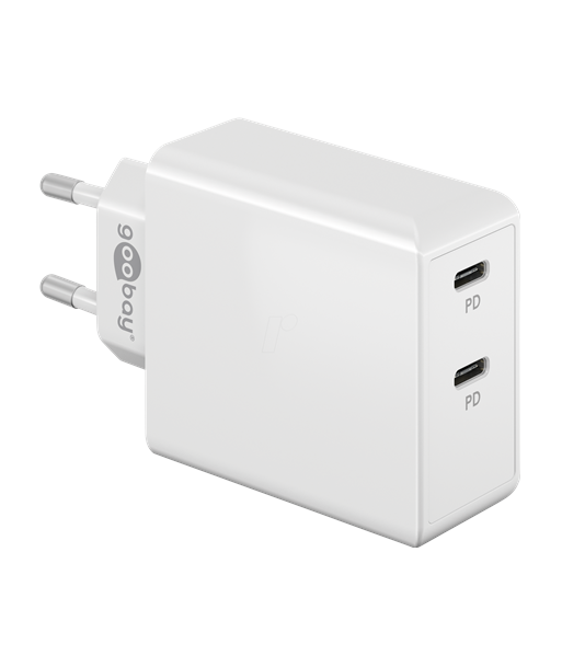 Goobay 61758 Dual USB-C PD Fast Charger (36 W), White Goobay Goobay 61758 Dual USB-C PD Fast Charger (36 W), White Goobay