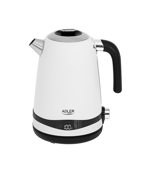 Adler AD 1295w Electric Kettle - 1.7L Stainless Steel, White Adler AD 1295w Electric Kettle - 1.7L Stainless Steel, White