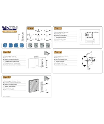 TV SET ACC WALL MOUNT 10-24"/FPMA-W810BLACK NEOMOUNTS
