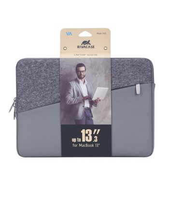 NB SLEEVE EGMONT 13.3"/7903 GREY RIVACASE