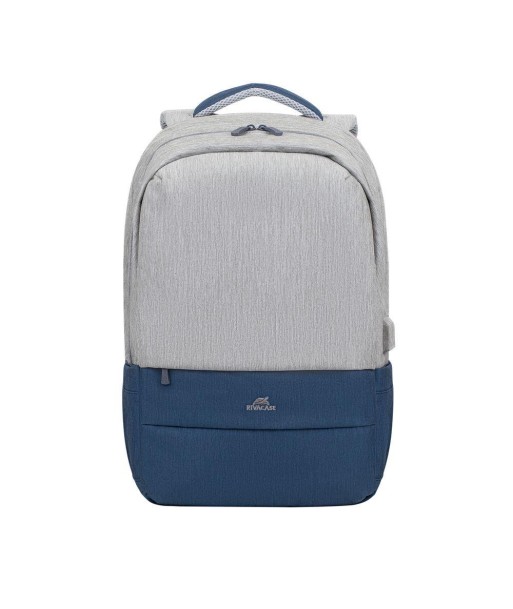 NB BACKPACK ANTI-THEFT 17.3"/7567 GREY/DARK BLUE RIVACASE