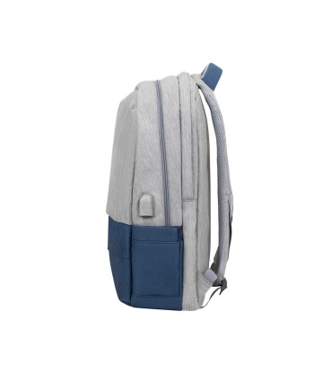 NB BACKPACK ANTI-THEFT 17.3"/7567 GREY/DARK BLUE RIVACASE