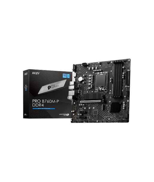 MSI PRO B760M-P DDR4 Processor family Intel, Processor socket  LGA1700, DDR4 DIMM, Memory slots 4, Supported hard disk drive