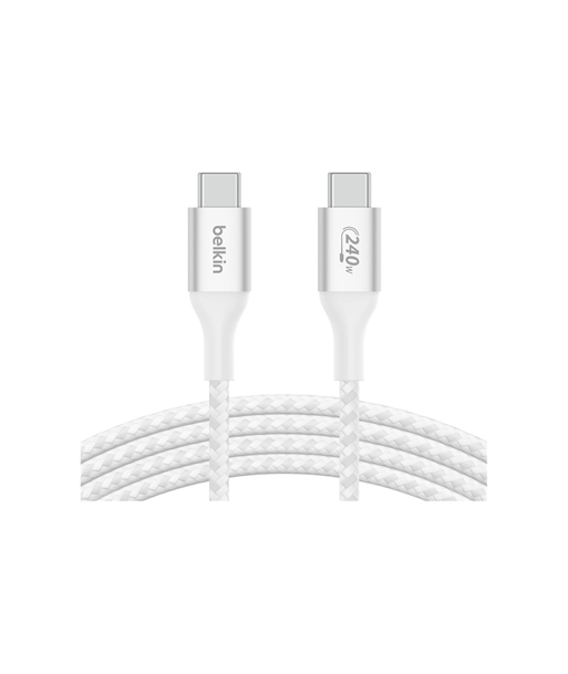 Belkin 240W USB-C to USB-C кабель (1м) - Белый Belkin 240W USB-C to USB-C кабель (1м) - Белый