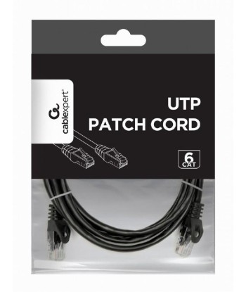 PATCH CABLE CAT6 UTP 2M/BLACK PP6U-2M/BK GEMBIRD
