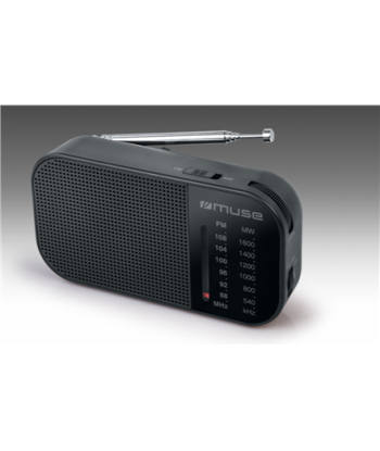 Muse M-025 R, Portable radio, Black