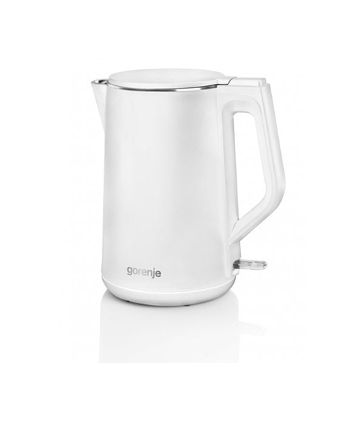 Veekeetja Gorenje K15DWW Electric, 2200 W, 1.5 L, Plastic + metal, 360° rotational base, White