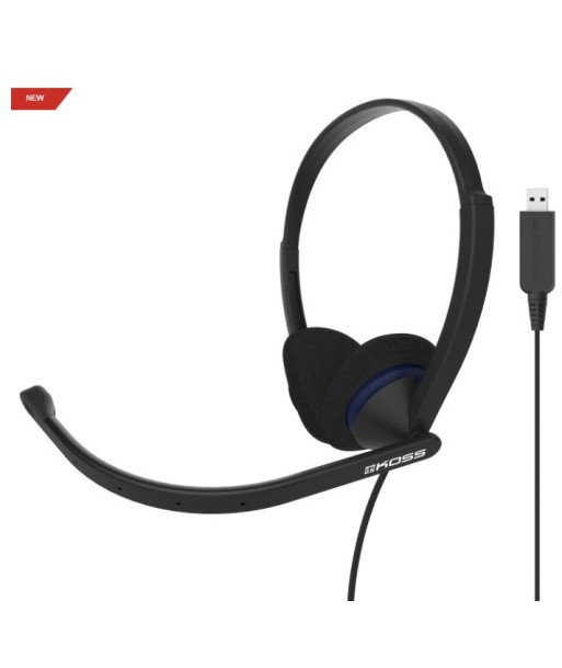 Koss, CS200 USB, Wired, On-Ear, Microphone, Black